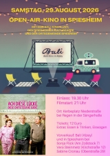 Filmplakat OPEN AIR KINO in Spiesheim mit Film ACH DIESE LÜCKE, DIESE ENTSETZLICHE LÜCKE